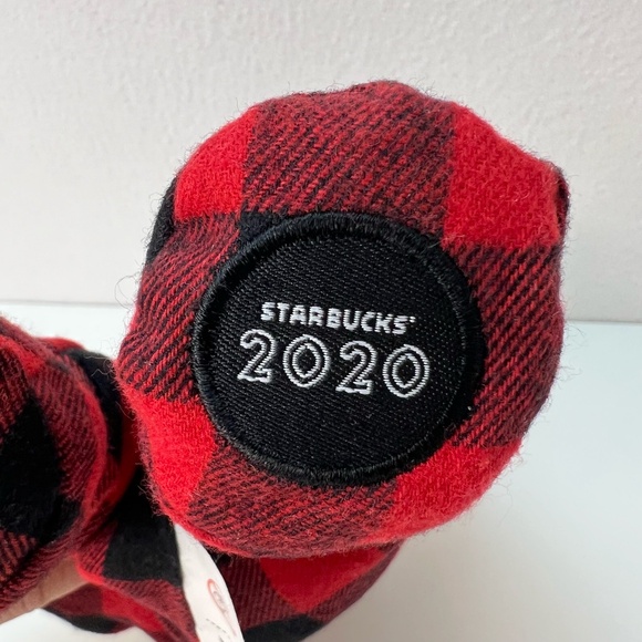 Starbucks Coffee 2020 Bearista Plush 10" Teddy Bear Flannel Pajamas Logo Holiday - Picture 8 of 13